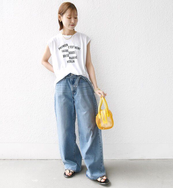 SHIPS for women「プラチナ ヴェール フレンチ スリーブ TEE」|Tシャツ・カットソー|