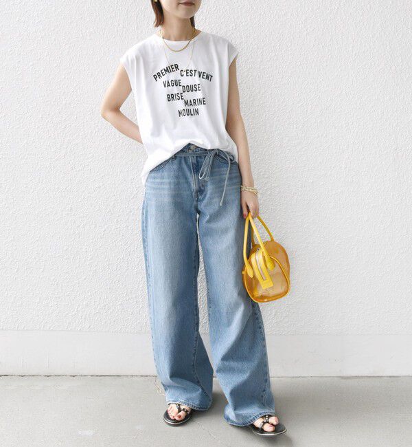 SHIPS for women「プラチナ ヴェール フレンチ スリーブ TEE」|Tシャツ・カットソー|