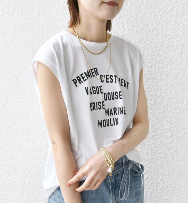 SHIPS for women「プラチナ ヴェール フレンチ スリーブ TEE」|Tシャツ・カットソー|