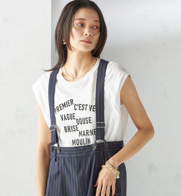 SHIPS for women「プラチナ ヴェール フレンチ スリーブ TEE」|Tシャツ・カットソー|