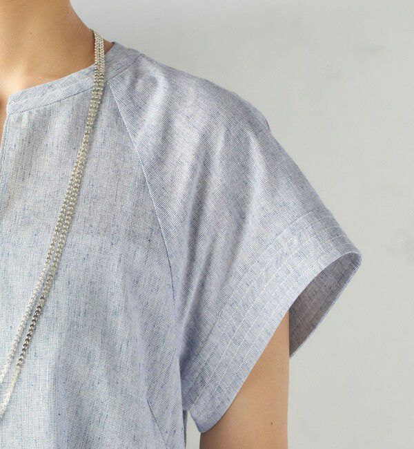 SHIPS for women「〈接触冷感・手洗い可能〉麻混 シャンブレー フレア ワンピース」|ワンピース|