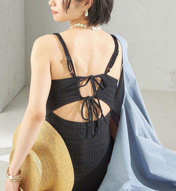 SHIPS for women「maroba:＜手洗い可能＞バック リボン ワンピース スイム ウェア」|その他|