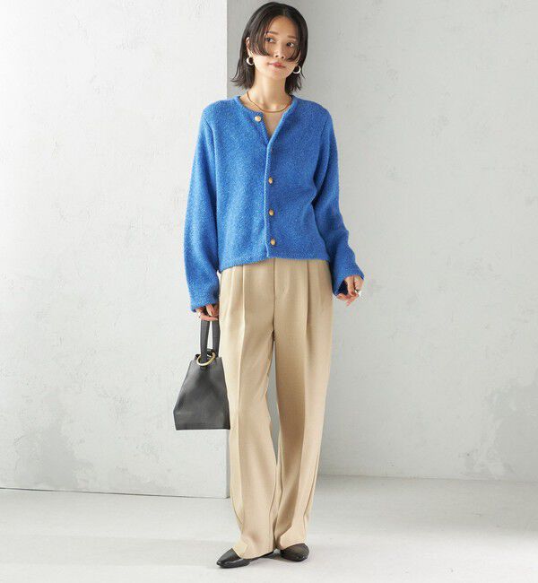 SHIPS for women「〈手洗い可能〉TUMUGITO(R) シャーク ツイード タック パンツ」|その他|