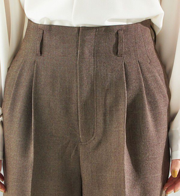 SHIPS for women「〈手洗い可能〉TUMUGITO(R) シャーク ツイード タック パンツ」|その他|