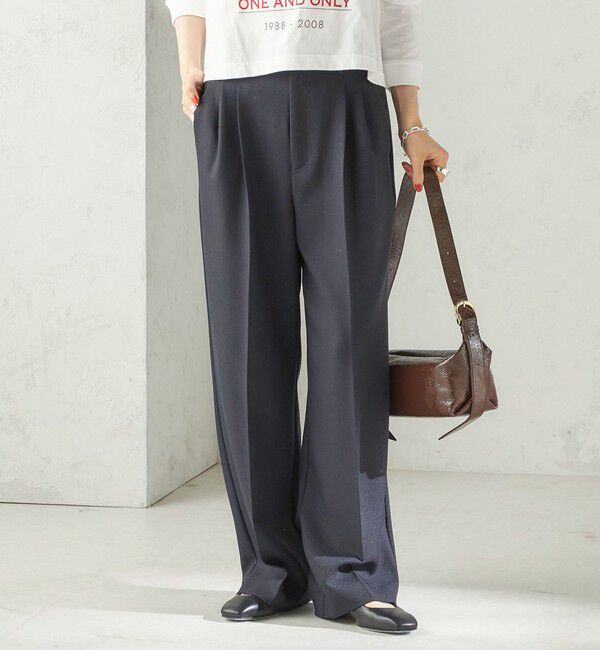 SHIPS for women「〈手洗い可能〉TUMUGITO(R) シャーク ツイード タック パンツ」|その他|