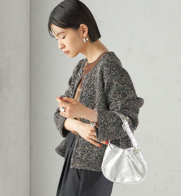 SHIPS for women「〈手洗い可能〉ミックス ヤーン ニット ジャケット」|カーディガン|