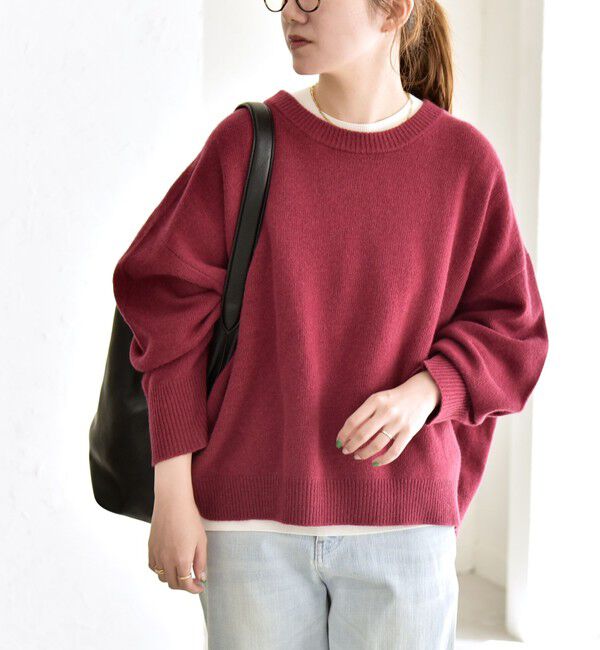 quaranciel「《一部追加予約》〈手洗い可能〉AQUA カシミヤ ミックス ドルマン ニット」|ニット・セーター|