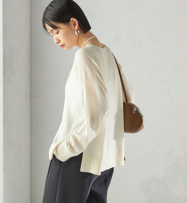 SHIPS for women「〈手洗い可能〉14G ウォッシャブル クルーネック ニット プルオーバー」|ニット・セーター|