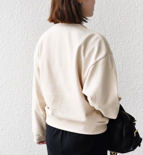 SHIPS for women「【WEB限定】〈手洗い可能〉パール調 ネックレス チャーム 付 ドルマン スウェット」|スウェット・ジャージ|