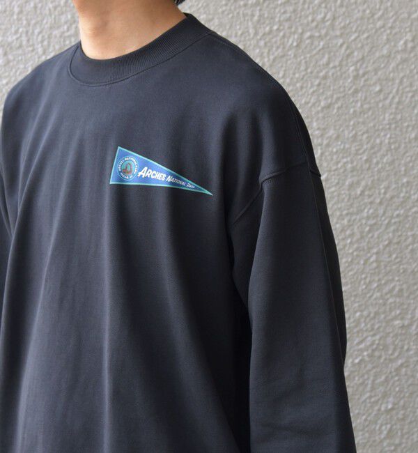 SHIPS any「【WEB限定】SHIPS any: NATIONAL PARK プリント スウェット 25AW(ユニセックス)◇」|スウェット・ジャージ|ブラック