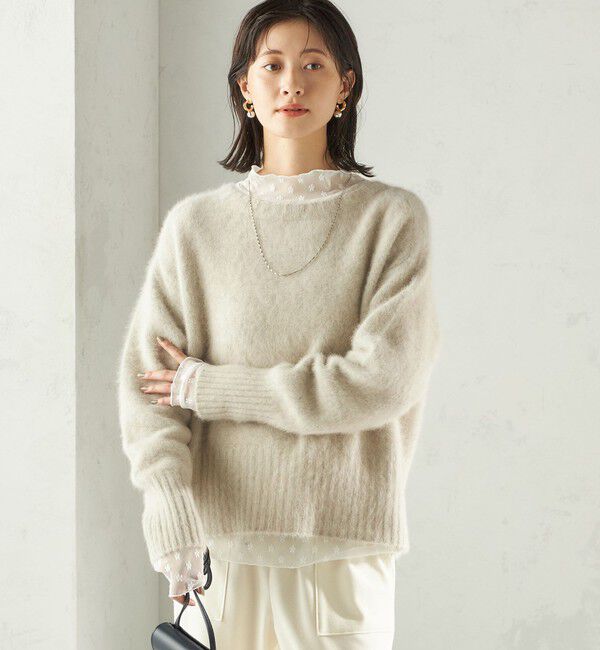 SHIPS for women「〈手洗い可能〉フォックス クルーネック ニット プルオーバー」|ニット・セーター|