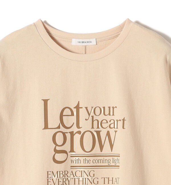 SHIPS for women「【SHIPS別注】81BRANCA: 5分袖 ロゴ TEE」|Tシャツ・カットソー|