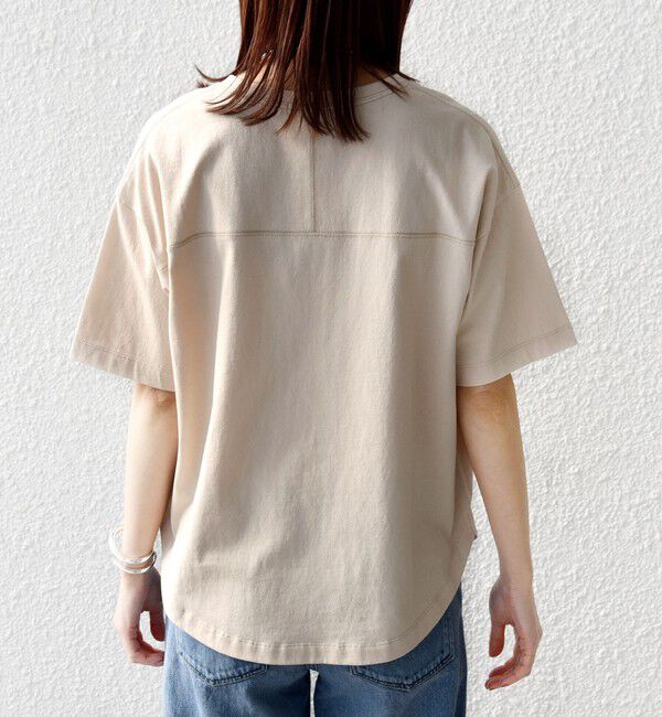 SHIPS for women「【SHIPS別注】81BRANCA: 5分袖 ロゴ TEE」|Tシャツ・カットソー|