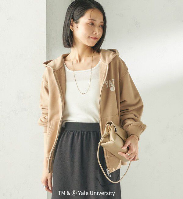 SHIPS for women「RUSSELL ATHLETIC:〈洗濯機可能〉YALE HOODIE」|パーカー|ベージュ