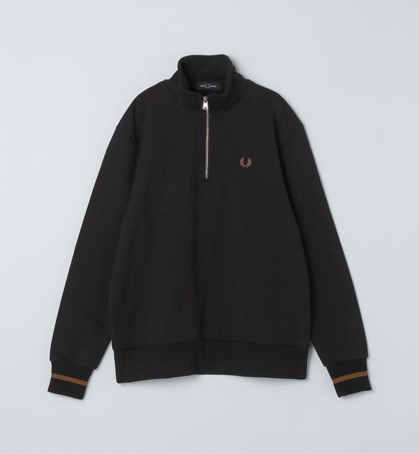 SHIPS「【SHIPS別注】FRED PERRY: ハーフジップ スウェット」|スウェット・ジャージ|ブラック