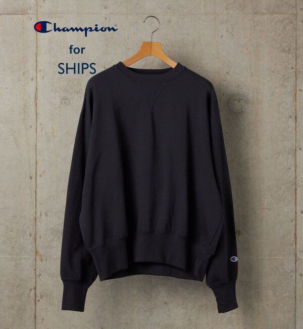 SHIPS「【SHIPS別注】Champion: L.W.D クルーネック スウェット」|スウェット・ジャージ|ネイビー