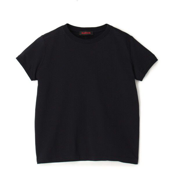 CABaN「コットン リブコンビクルーネックプルオーバー」|Tシャツ・カットソー|69 ネイビー
