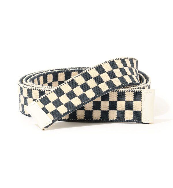TOMORROWLAND GOODS「 GALERIE VIE MAS CHECKERFLAG ベルト」|ベルト|66 ブルー系