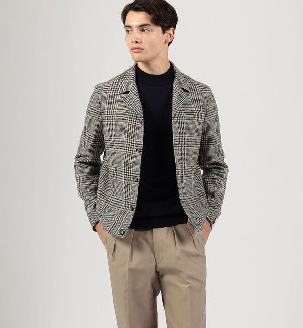 TOMORROWLAND BUYING WEAR「【別注】CARUSO ウールグレンチェック ショートブルゾン」|ブルゾン・スタジャン|