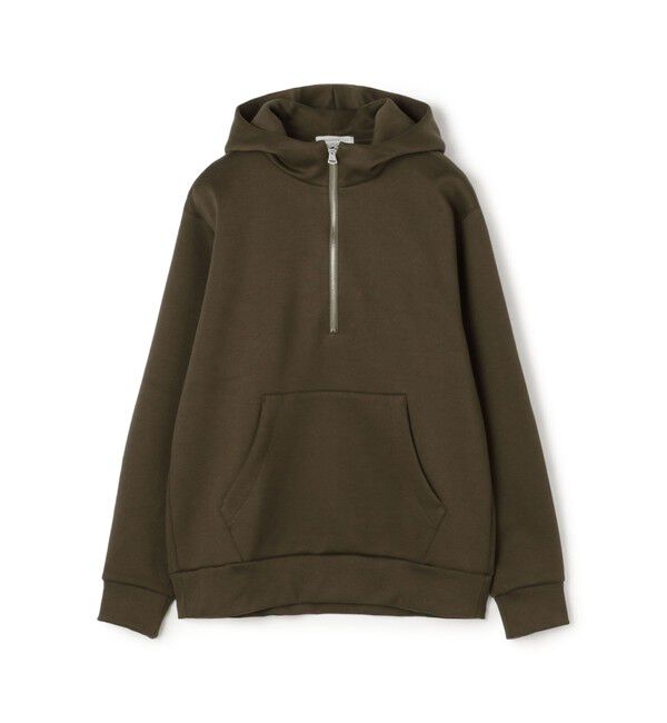 TOMORROWLAND MENS「スビンコットン ダンボール ハーフジップ パーカ」|パーカー|57 カーキ