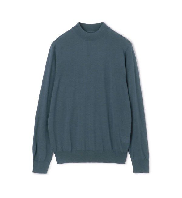 TOMORROWLAND MENS「TOMORROWLAND tricot スーパーファインメリノウール モックネックプルオーバー S-WOOL」|ニット・セーター|63 ライトブルー