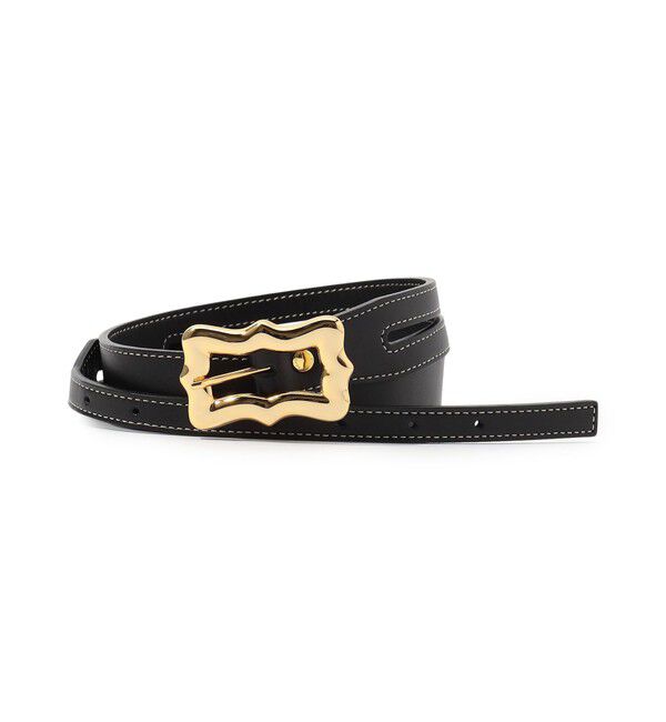 TOMORROWLAND GOODS「A VACATION RIBBON ゴールドバックル ベルト」|ベルト|19 ブラック