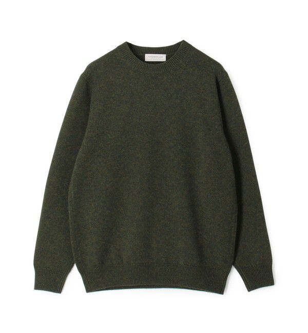 TOMORROWLAND MENS「TOMORROWLAND tricot スーパーファインラムウール クルーネックプルオーバー」|ニット・セーター|57 カーキ