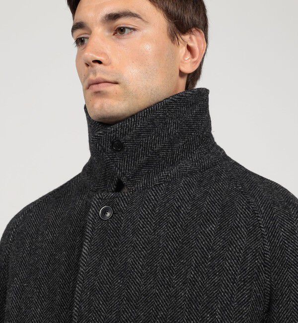 TOMORROWLAND MENS「ブリティッシュウールツイード バルカラーコート ZANIERI」|ステンカラーコート|