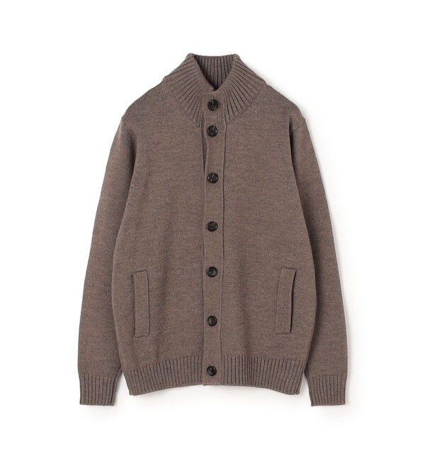 TOMORROWLAND MENS「TOMORROWLAND tricot メリノウール スタンドカラーニットカーディガン」|ニット・セーター|45 ブラウン