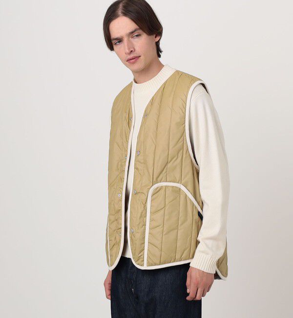 TOMORROWLAND BUYING WEAR「LAVENHAM STUDIO GILET ピグメントダイ バーティカルキルティングベスト」|ベスト・ジレ|