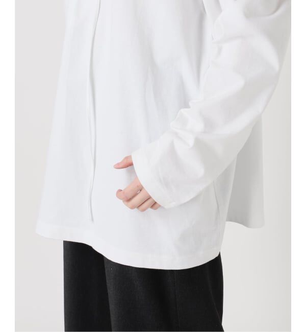  「《追加3》[THE MOOD]レースアップロングTシャツ」|Tシャツ・カットソー|