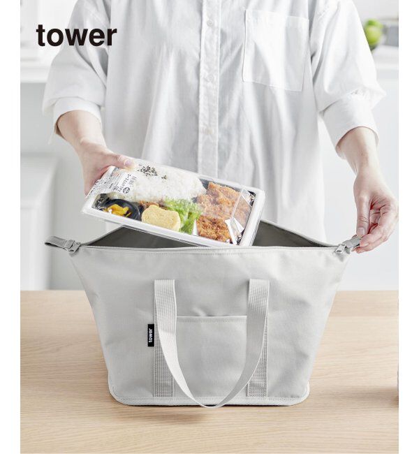 journal standard Furniture「《WEB限定》【tower/タワー】スーパー・コンビニ弁当がそのまま入る洗えるバッグ」|トートバッグ|グレー