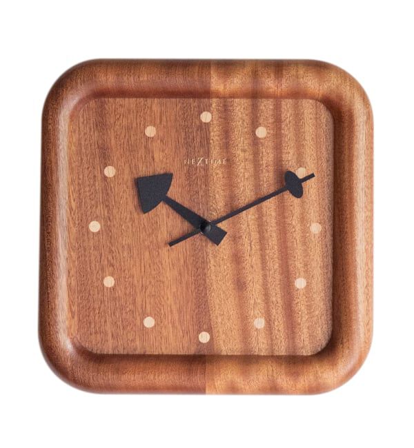 journal standard Furniture「《予約》【NeXtime】Dowel Square Wall Clock　掛け時計」|クロック・置時計|