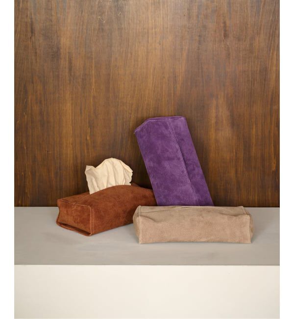 journal standard Furniture「SUEDE TISSUE CASE　ティッシュケース」|ダストボックス|