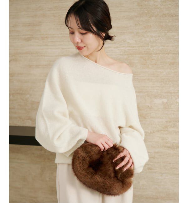 Plage「《追加》Baby Alpaca ラグラン プルオーバー」|ニット・セーター|ホワイト