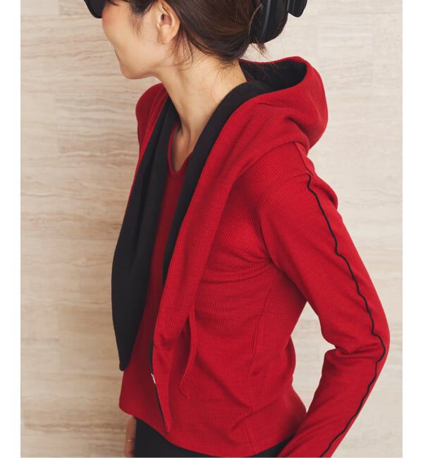 Plage「Girls Department Club FINE RIB ニットキャップ」|ニット帽|レッド