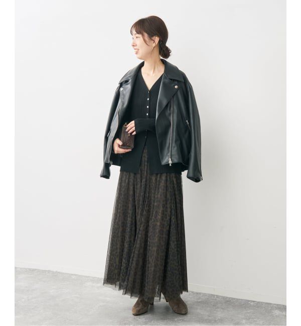 Spick and Span「フェイクレザーライダースジャケット」|ライダースジャケット|