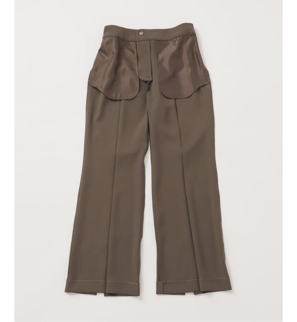  「【洗える】バックスリットパンツ」|スラックス|