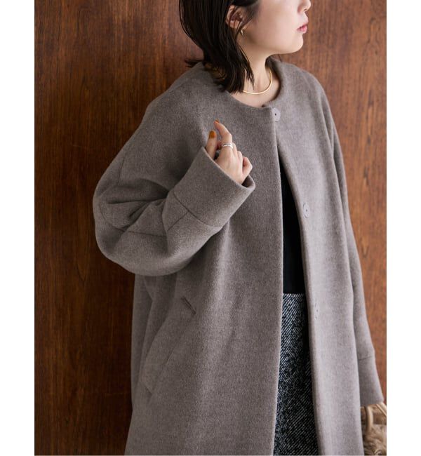  「《予約》TICCA / ティッカ ノーカラーコート」|ノーカラーコート|