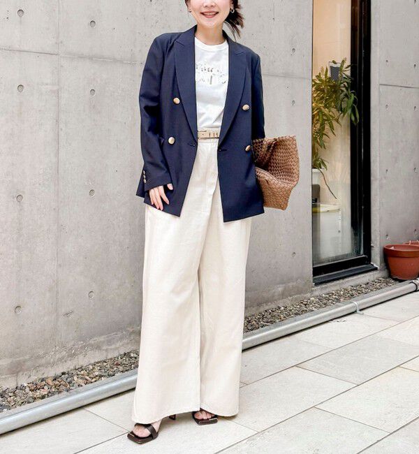 Rie Miller「【RM denim】リネン混ラップワイドパンツ」|その他|