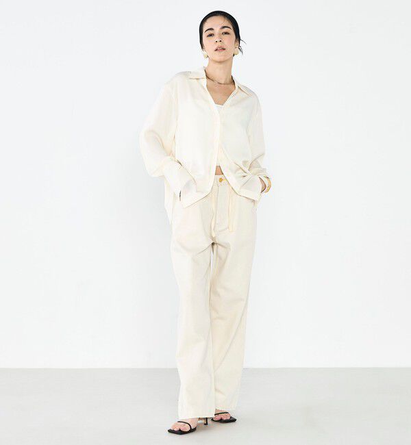 Rie Miller「【RM denim】リネン混ひも付きリラックスパンツ」|その他|
