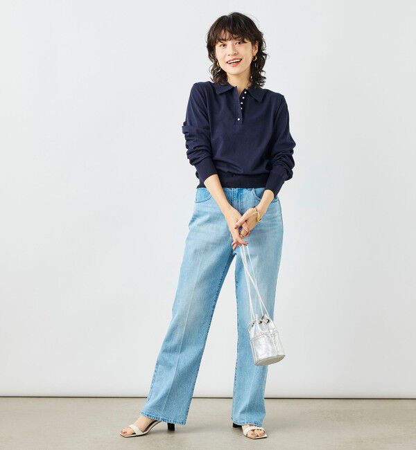 NOLLEY'S「《手洗い可能》コットンテックスポロニット」|ニット・セーター|
