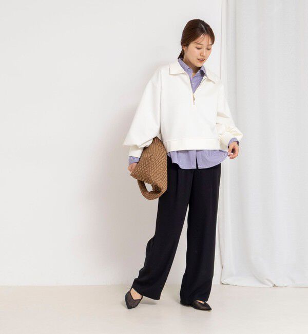 NOLLEY'S「《セットアップ対応》ウォッシャブルストレッチジョーゼットイージーワイドパンツ」|その他|