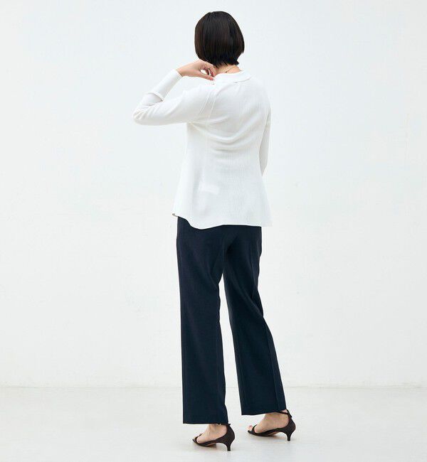 NOLLEY'S sophi「《セットアップ対応》ウォッシャブルブリーザブルシャンブレーセミワイドパンツ」|その他|