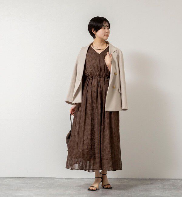 NOLLEY'S「【WEB限定】ウォッシャブルシアーチェックワンピース」|ワンピース|