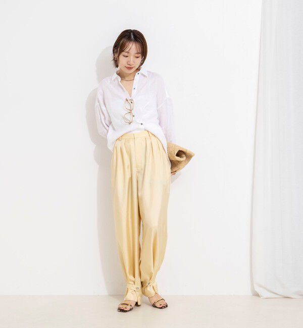 NOLLEY'S「【一部店舗＆WEB限定カラー】ウォッシャブル高機能サテン裾タブ付きパンツ」|その他|