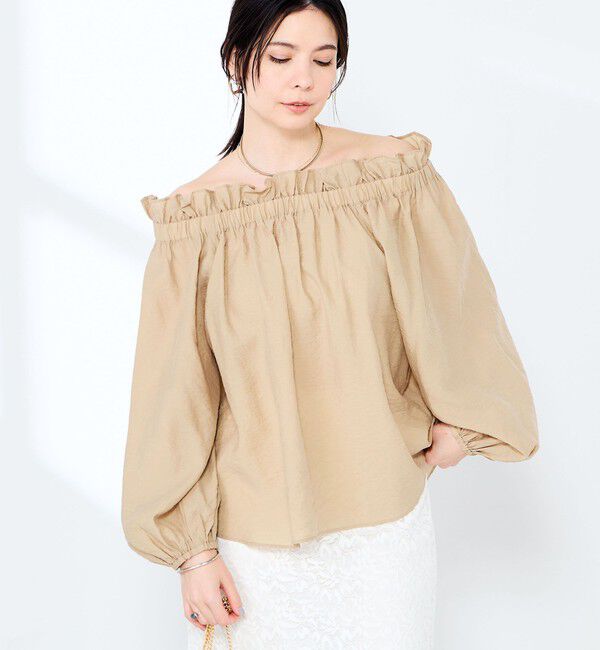 NOLLEY'S sophi「ウォッシャブルシアーシルクワッシャーオフショルブラウス」|シャツ・ブラウス|