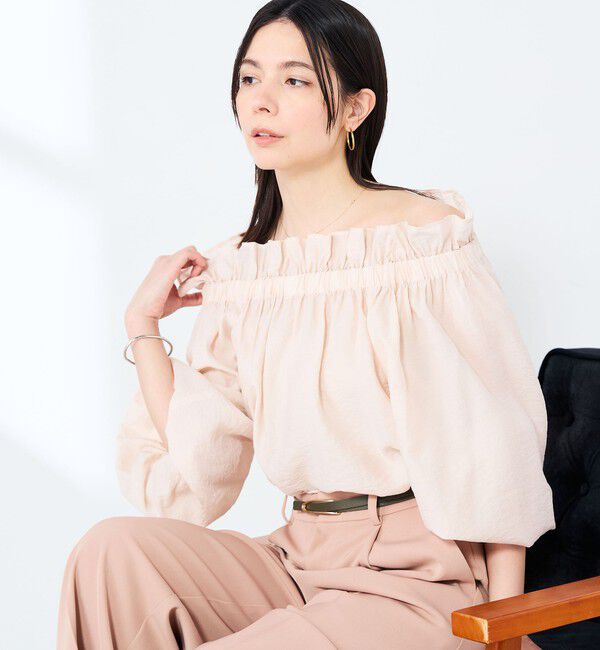 NOLLEY'S sophi「ウォッシャブルシアーシルクワッシャーオフショルブラウス」|シャツ・ブラウス|