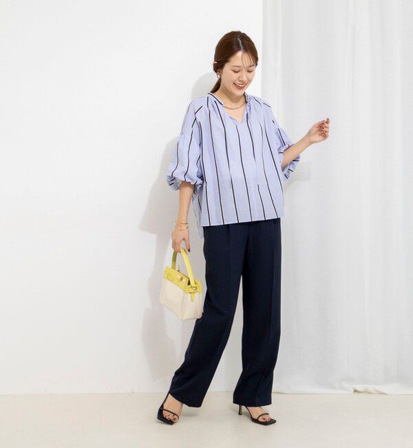 NOLLEY'S「《セットアップ対応》ウォッシャブルストレッチツイル愛されセミワイドパンツ」|その他|