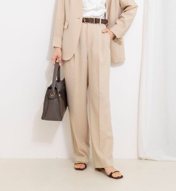 NOLLEY'S「《セットアップ対応》ウォッシャブルストレッチツイル愛されセミワイドパンツ」|その他|